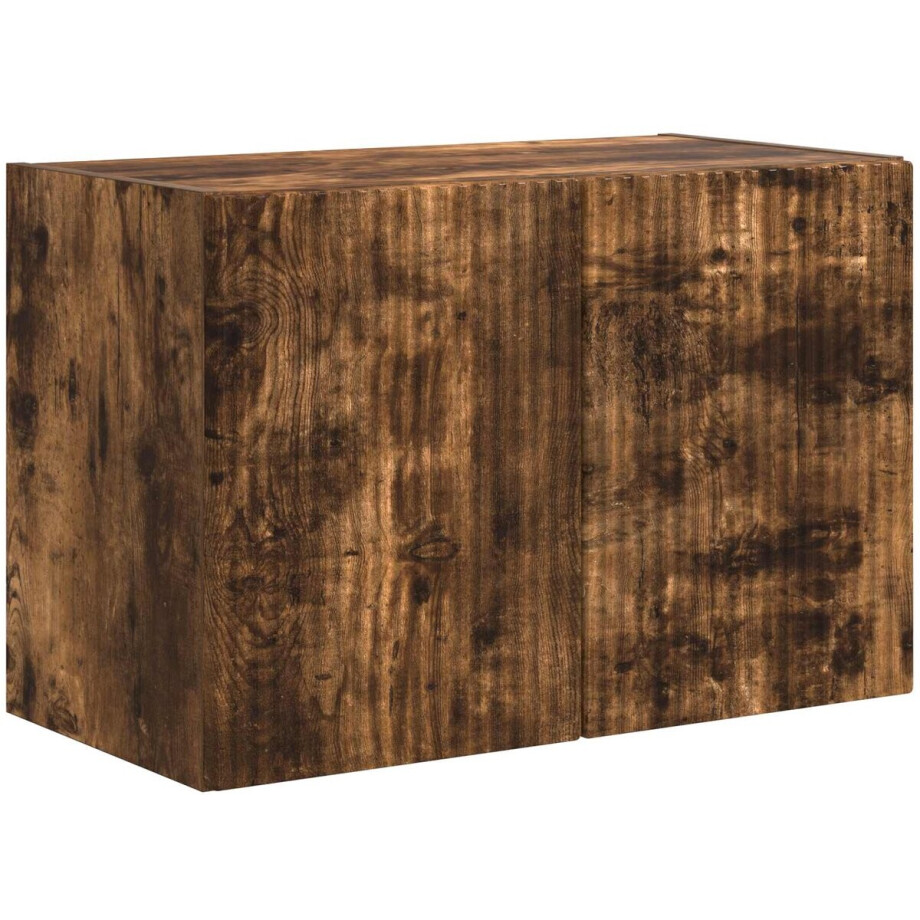vidaXL - TV - Wandkast - 59,5 - x - 31 - x - 40 - cm - Rook - Eiken - Bewerkt - hout afbeelding 1