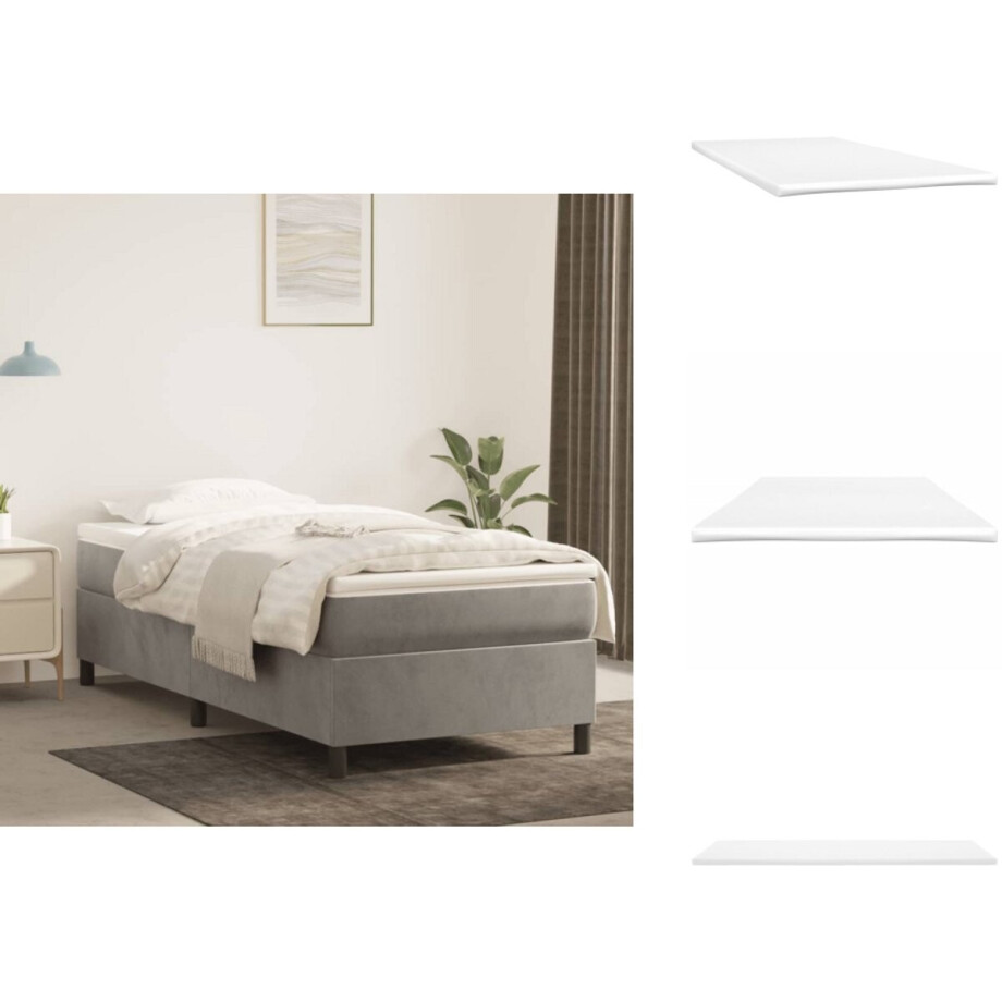 vidaXL Matrastopper - Matrastoppers - Matras Topper - Matrashoes - Matrastopper 90x210x5 cm afbeelding 1