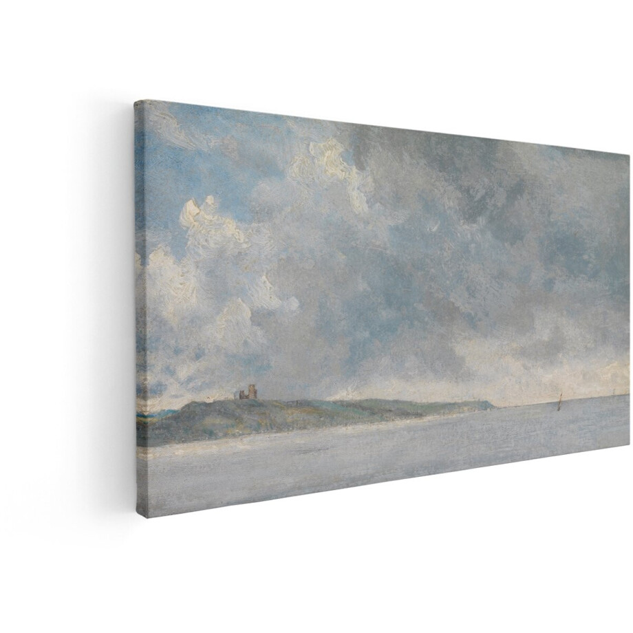 Artaza Canvas Schilderij Zeezicht - 120x60 cm - Wanddecoratie Kasteel Op Heuvel - Muurdecoratie Landschap - Schilderijen Op Canvas Zee Artaza Canvas Schilderij Zeezicht - 120x60 cm - Wanddecoratie Kasteel Op Heuvel - Muurdecoratie Landschap - Schilderijen Op Canvas Zee afbeelding 1