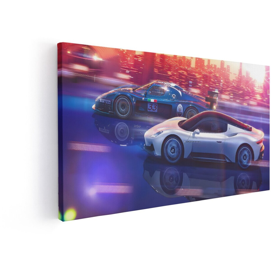 Artaza Canvas Schilderij Auto - 120x60 cm - Maserati Wanddecoratie - Muurdecoratie Raceauto - Decoratie Woonkamer - Schilderijen Op Canvas Artaza Canvas Schilderij Auto - 120x60 cm - Maserati Wanddecoratie - Muurdecoratie Raceauto - Decoratie Woonkamer - Schilderijen Op Canvas afbeelding 1