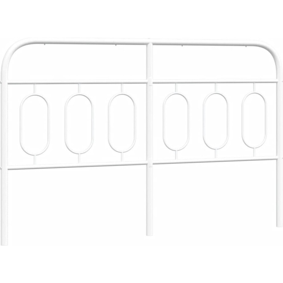vidaXL - Hoofdbord - 137 - cm - metaal - wit vidaXL - Hoofdbord - 137 - cm - metaal - wit afbeelding 1