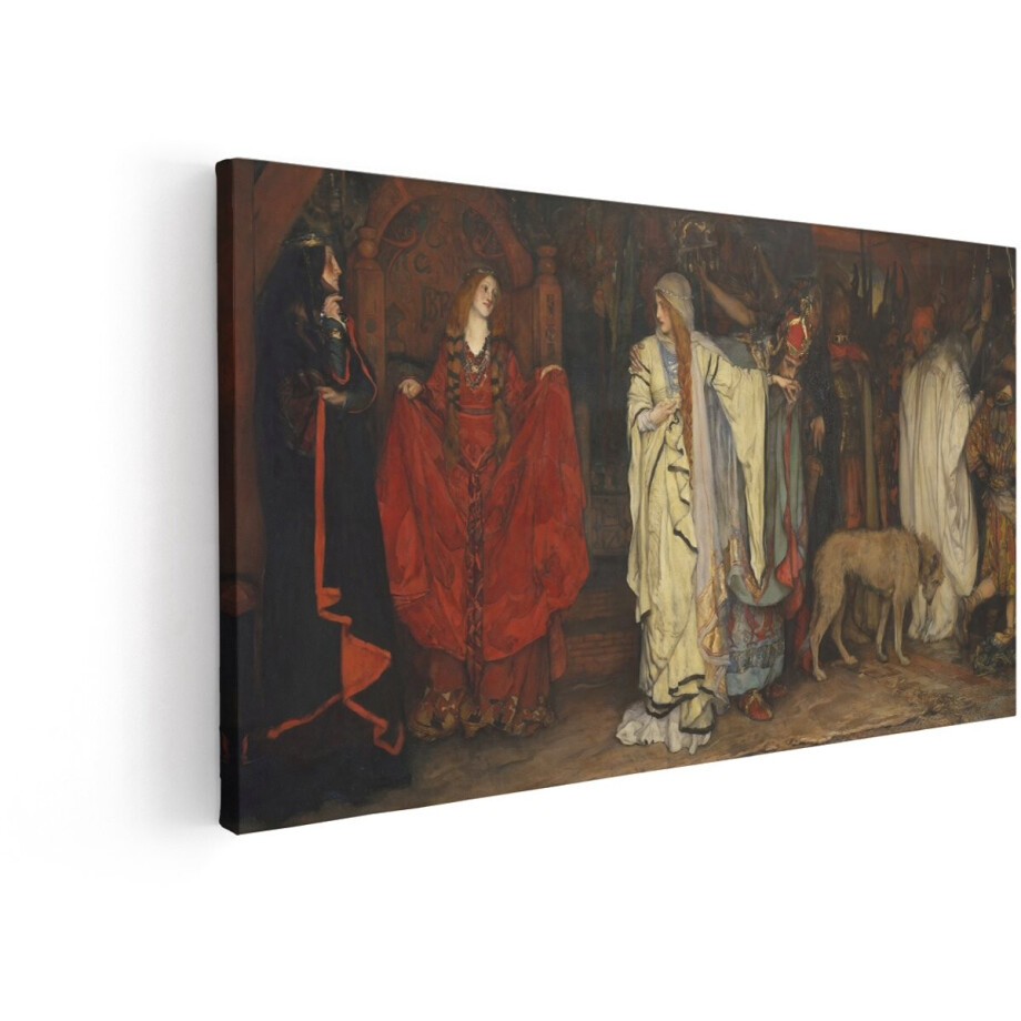 Artaza Canvas Schilderij Vrouw - 80x40 cm - Klassieke Wanddecoratie - Muurdecoratie Middeleeuws - Vintage Schilderijen Op Canvas Artaza Canvas Schilderij Vrouw - 80x40 cm - Klassieke Wanddecoratie - Muurdecoratie Middeleeuws - Vintage Schilderijen Op Canvas afbeelding 1