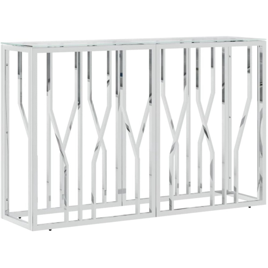 vidaXL Wandtafel - Wandtafels - Tafel - Haltafel - Wandtafel 110x30x70 cm roestvrij staal en glas vidaXL Wandtafel - Wandtafels - Tafel - Haltafel - Wandtafel 110x30x70 cm roestvrij staal en glas afbeelding 1