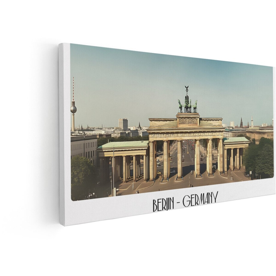 Artaza Canvas Schilderij Berlijn - 80x40 cm - Wanddecoratie Brandenburger Tor - Muurdecoratie Duitsland - Decoratie Skyline Stad Artaza Canvas Schilderij Berlijn - 80x40 cm - Wanddecoratie Brandenburger Tor - Muurdecoratie Duitsland - Decoratie Skyline Stad afbeelding 1