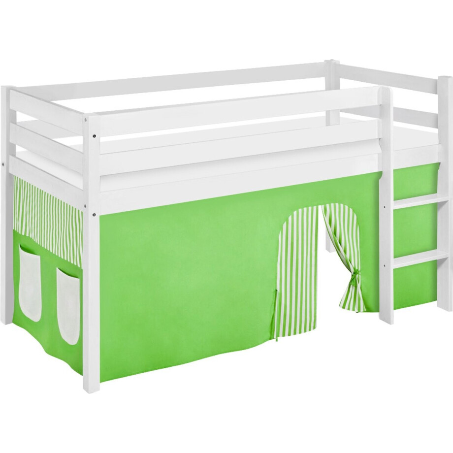 Halfhoogslaper Groen-Beige met tent Halfhoogslaper Groen-Beige met tent afbeelding 1
