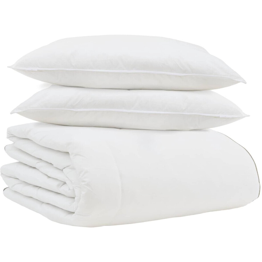 vidaXL - Winter - Duvet - met - kussen - 3 - st - Wit - Donsveer vidaXL - Winter - Duvet - met - kussen - 3 - st - Wit - Donsveer afbeelding 1