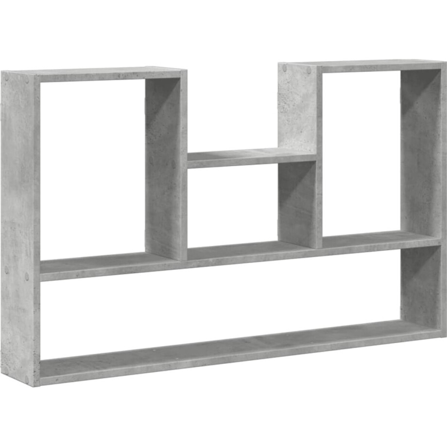 vidaXL Wandschap - Wandschappen - Wandplank - Wandrek - Wandschap 99x15x60 cm bewerkt hout betongrijs vidaXL Wandschap - Wandschappen - Wandplank - Wandrek - Wandschap 99x15x60 cm bewerkt hout betongrijs afbeelding 1