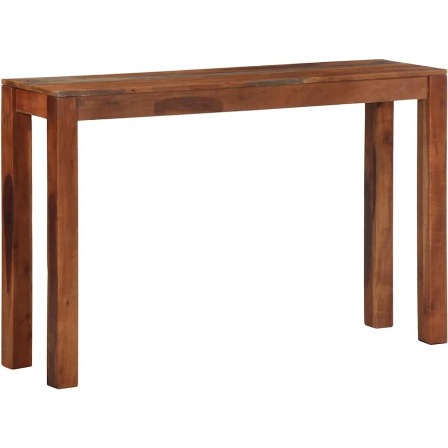 vidaXL - Wandtafel - 120x30x76 - cm - massief - acaciahout vidaXL - Wandtafel - 120x30x76 - cm - massief - acaciahout afbeelding 1