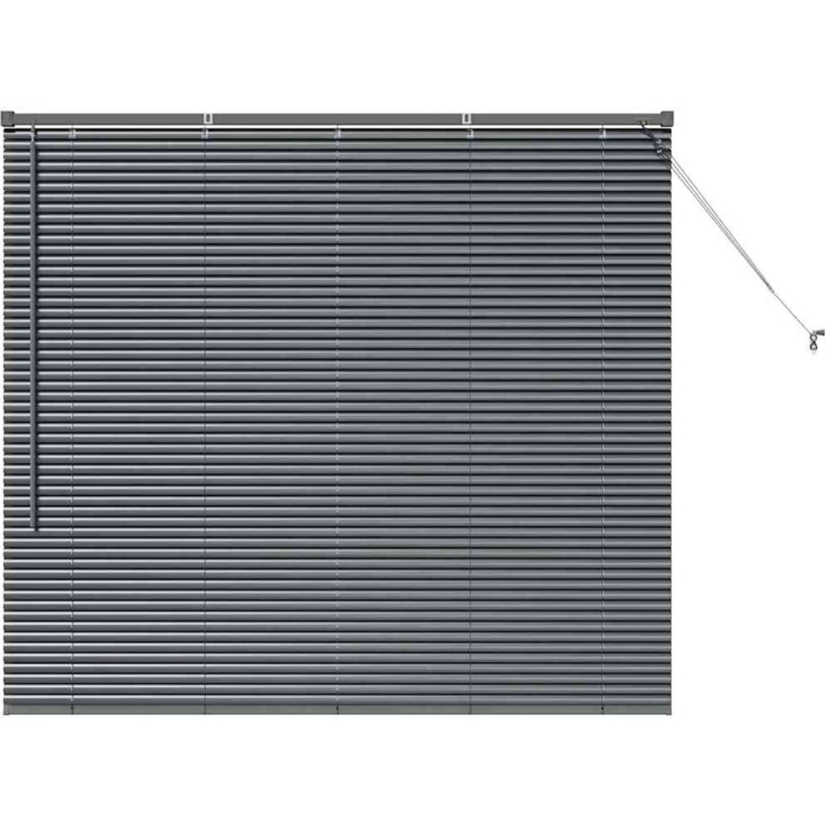 vidaXL - Venetiaanse - Jaloezieën - Donkergrijs - 130 - x - 145 - cm - Aluminium afbeelding 1