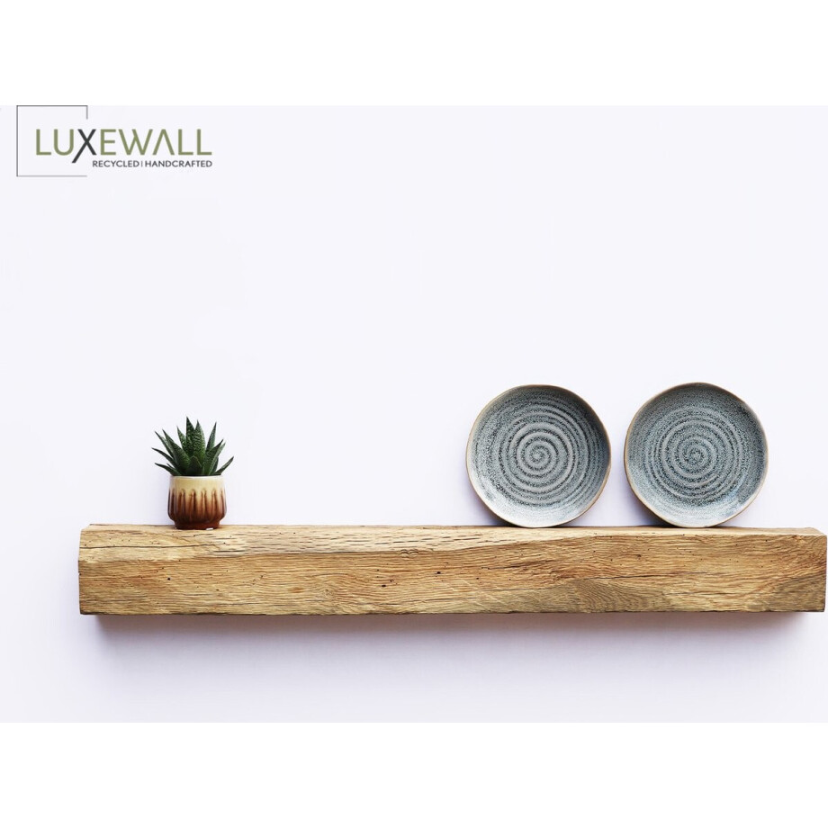 Luxewall | Wandplank | Authentic geborsteld oud eiken wandplank 10×10-13×13 cm x 50 cm afbeelding 1
