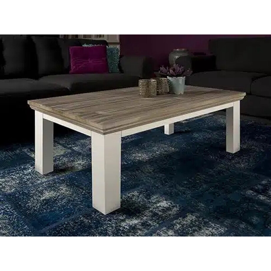 Tower Living Salontafel Fleur - Rechthoek Wit Hout - 130x75x45cm Tower Living Salontafel Fleur - Rechthoek Wit Hout - 130x75x45cm afbeelding 1