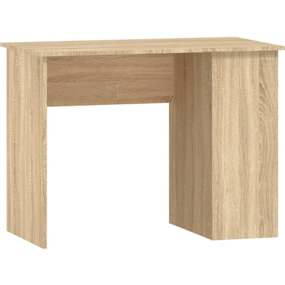 vidaXL - Bureau - 100x55x75 - cm - bewerkt - hout - sonoma - eikenkleurig vidaXL - Bureau - 100x55x75 - cm - bewerkt - hout - sonoma - eikenkleurig afbeelding 1