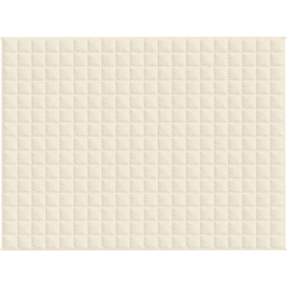 vidaXL - Verzwaringsdeken - 150x200 - cm - 7 - kg - stof - lichtcrèmekleurig afbeelding 1