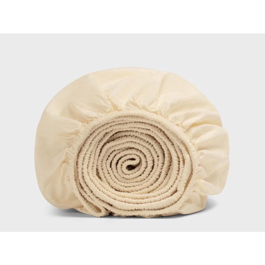 Yumeko hoeslaken percal katoen lichtgeel 90x200x30 - Bio, eco & fairtrade Yumeko hoeslaken percal katoen lichtgeel 90x200x30 - Bio, eco & fairtrade afbeelding 1