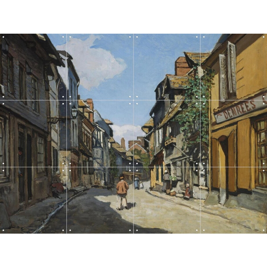 IXXI Rue de la Bavole, Honfleur, Claude Monet & Museum of Fine Arts Boston - 80 x 60 cm - Gratis ophangtool - Grote wanddecoratie en posters - IXXI Rue de la Bavole, Honfleur, Claude Monet & Museum of Fine Arts Boston - 80 x 60 cm - Gratis ophangtool - Grote wanddecoratie en posters - afbeelding 1