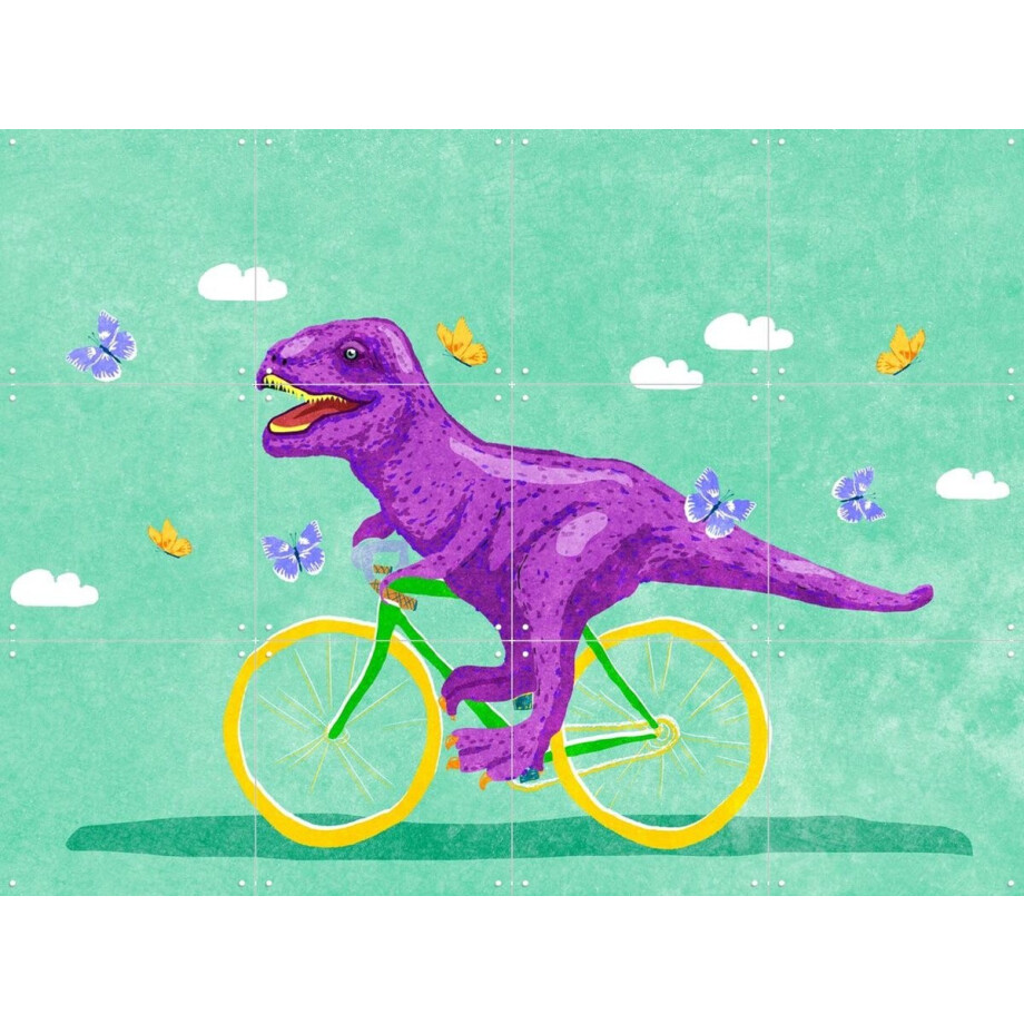 IXXI Dino Racer, Raissa Oltmanns - 80 x 60 cm - Gratis ophangtool - Grote wanddecoratie en posters - Cartoonesk, Digitale Kunst, Speels, Kleurrijk IXXI Dino Racer, Raissa Oltmanns - 80 x 60 cm - Gratis ophangtool - Grote wanddecoratie en posters - Cartoonesk, Digitale Kunst, Speels, Kleurrijk afbeelding 1