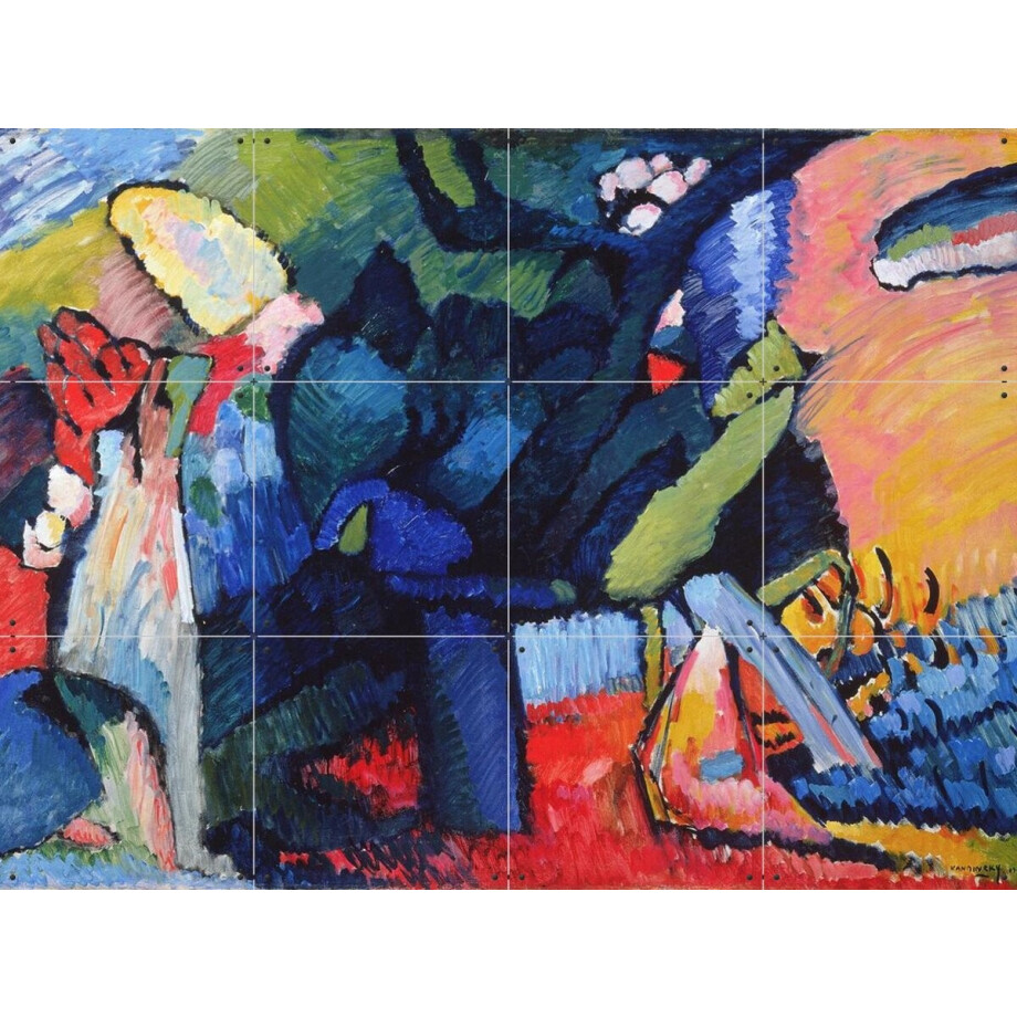 IXXI Improvisation 4, Kandinsky & Bridgeman Images - 80 x 60 cm - Gratis ophangtool - Grote wanddecoratie en posters - Olieverf, Kleurrijk, Abstract afbeelding 1