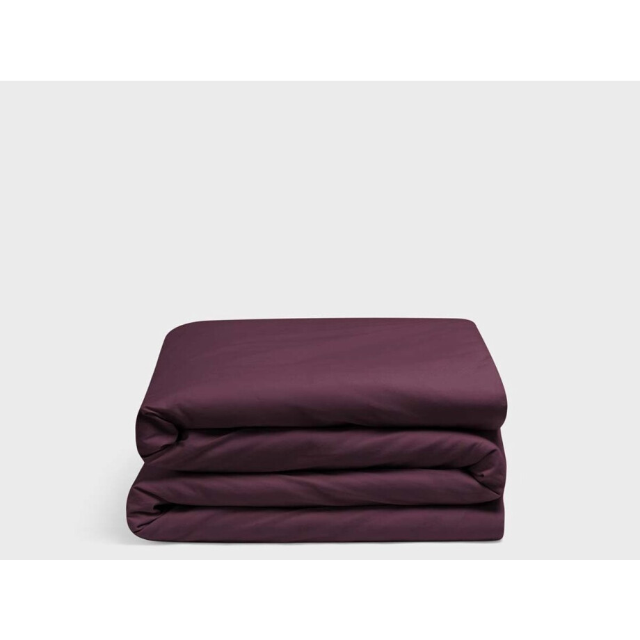 Yumeko kinderdekbedovertrek percal katoen bordeauxpaars 100x135 - Bio, eco & fairtrade afbeelding 1