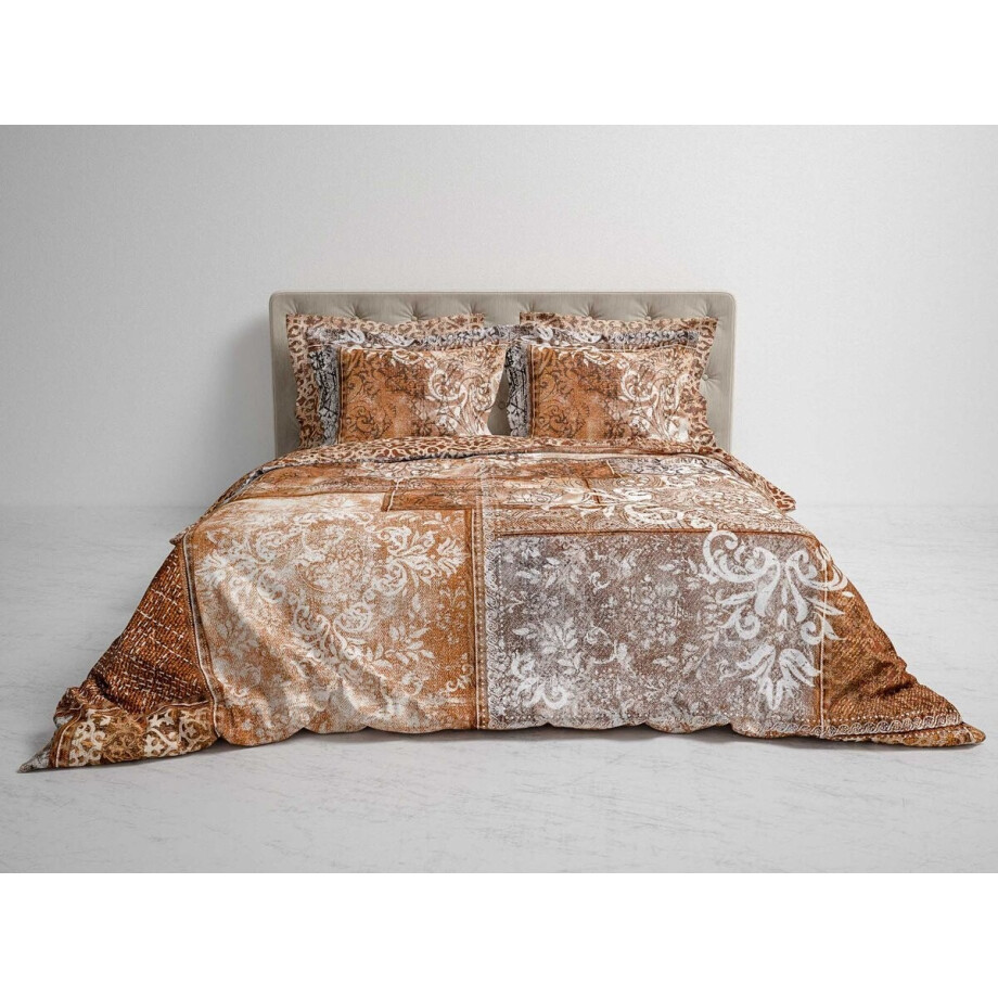 Heckett & Lane Amaro Dekbedovertrek - Tweepersoons - 200x200/220 cm - Brick Red afbeelding 1