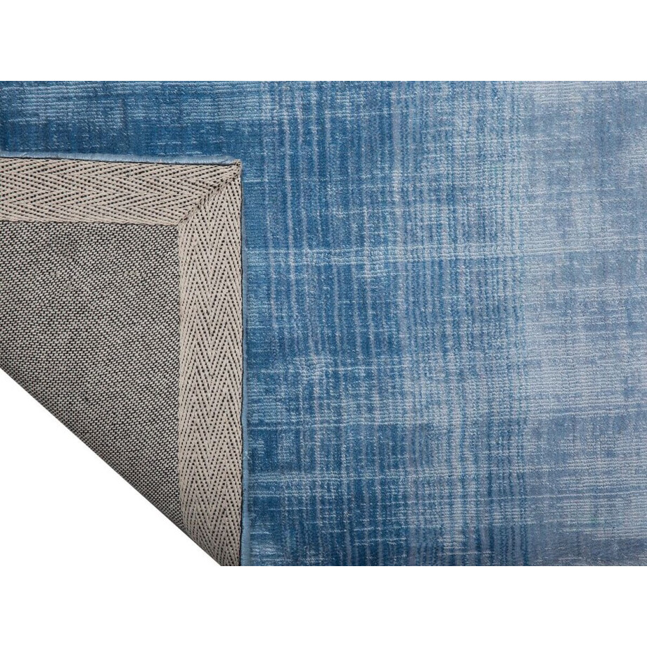 BELIANI ERCIS - Laagpolig vloerkleed - Grijs/Blauw - 200 x 200 cm - Viscose afbeelding 1