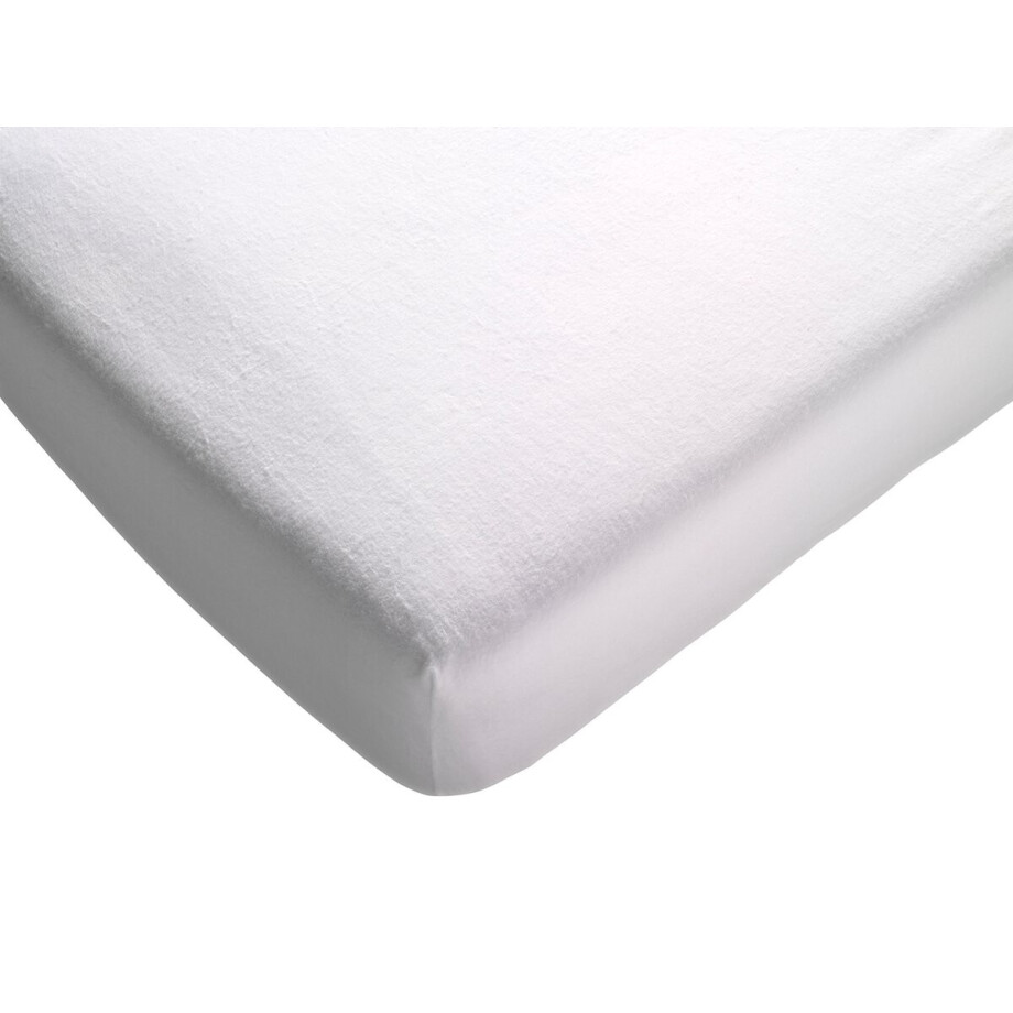 Polydaun - molton hoeslaken - topmatras split - splittopper - 140x200 cm - wit afbeelding 1