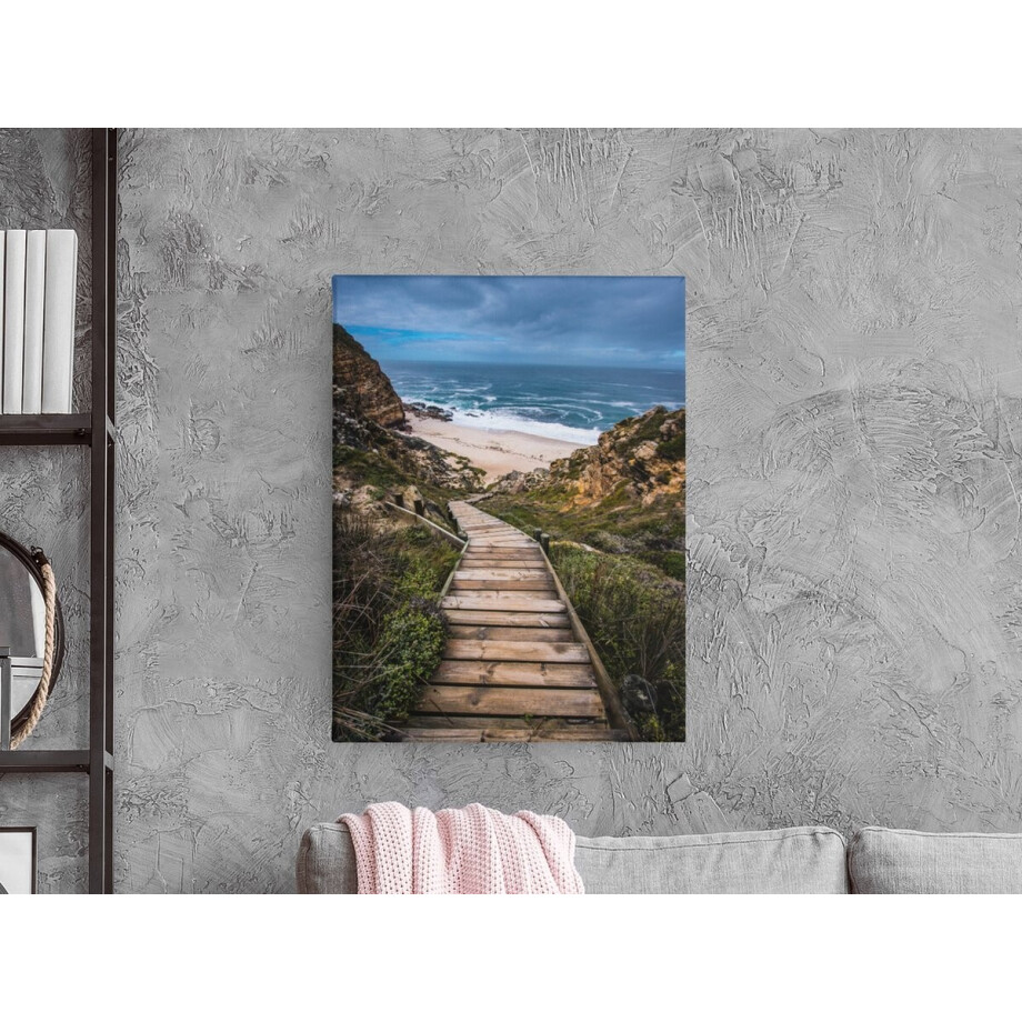 Way to the Beach Plexiglas Schilderij - 100 x 150 cm - Plexiglas Wall Art - Beach - Full Color Druk - 5 mm Dik - Met Ophangsysteem afbeelding 1