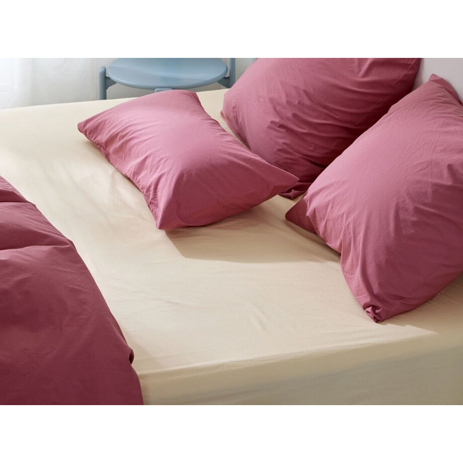 Yumeko hoeslaken percal katoen lichtgeel 90x200x30 - Bio, eco & fairtrade Yumeko hoeslaken percal katoen lichtgeel 90x200x30 - Bio, eco & fairtrade afbeelding 1
