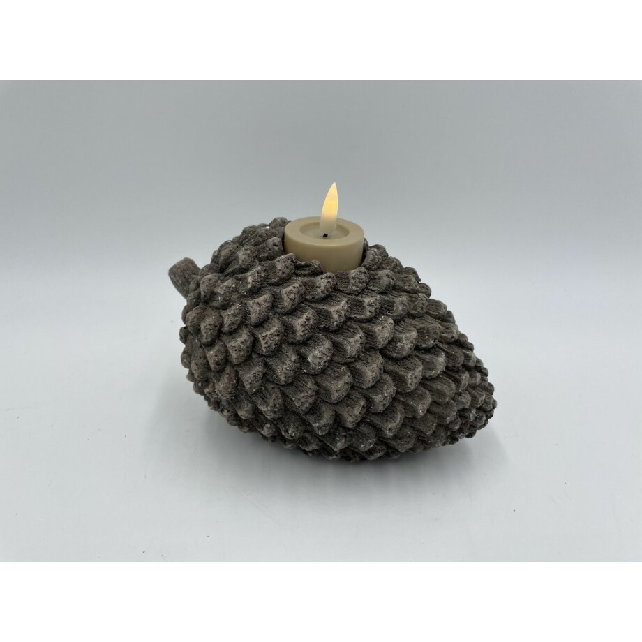 Theelichthouder dennenappel bruin maat S polystone 16 x 8 x 9 cm | 785968 | Countryfield | Stoer & Sober Woonstijl Theelichthouder dennenappel bruin maat S polystone 16 x 8 x 9 cm | 785968 | Countryfield | Stoer & Sober Woonstijl afbeelding 1