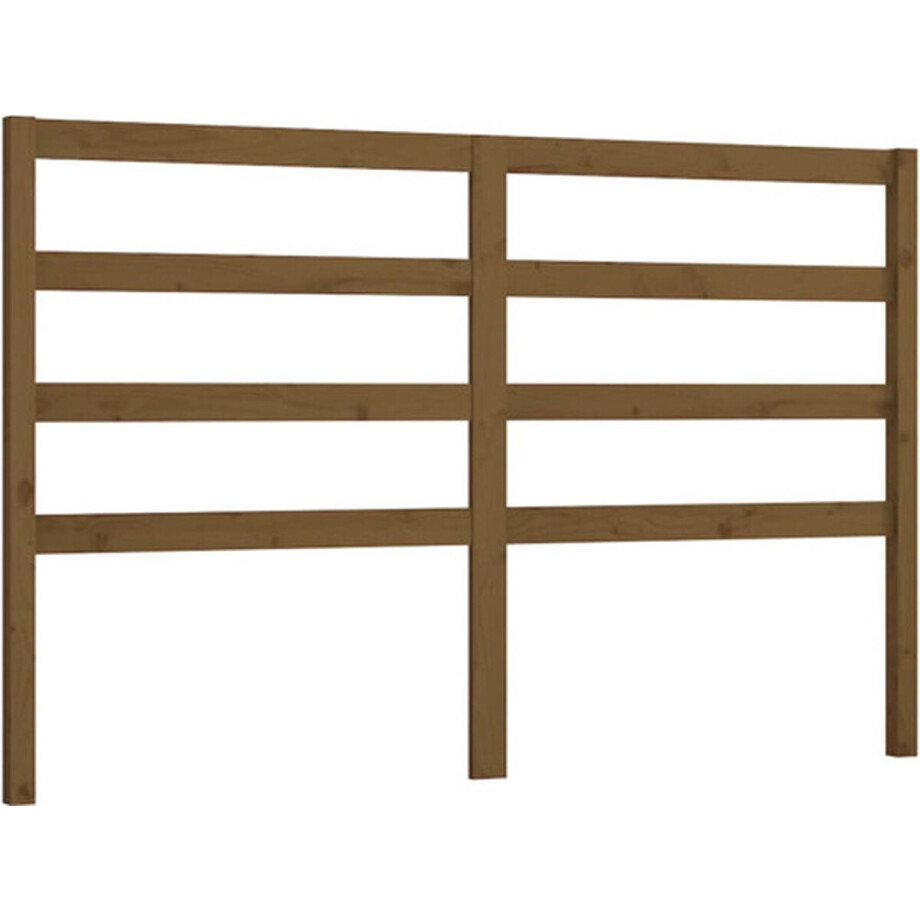 vidaXL - Hoofdbord - 126x4x100 - cm - massief - grenenhout - honingbruin vidaXL - Hoofdbord - 126x4x100 - cm - massief - grenenhout - honingbruin afbeelding 1