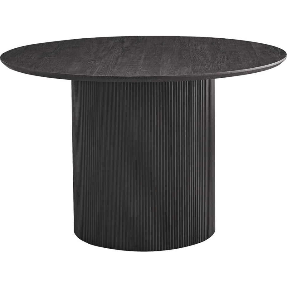 Eetkamertafel Odile Donkerbruin - MDF - Rond - 120x120cm - Hoogte 76 cm afbeelding 1