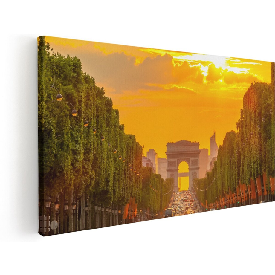 Artaza Canvas Schilderij Arc De Triomphe Bij De Autoweg - 180x90 cm - Groot - Wanddecoratie Woonkamer - Schilderijen - Muurdecoratie Artaza Canvas Schilderij Arc De Triomphe Bij De Autoweg - 180x90 cm - Groot - Wanddecoratie Woonkamer - Schilderijen - Muurdecoratie afbeelding 1
