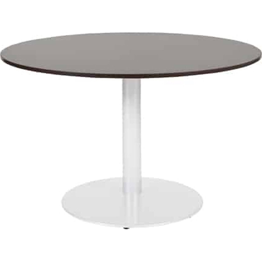 Vergadertafel - Linesto 120 rond logan - wit frame afbeelding 1