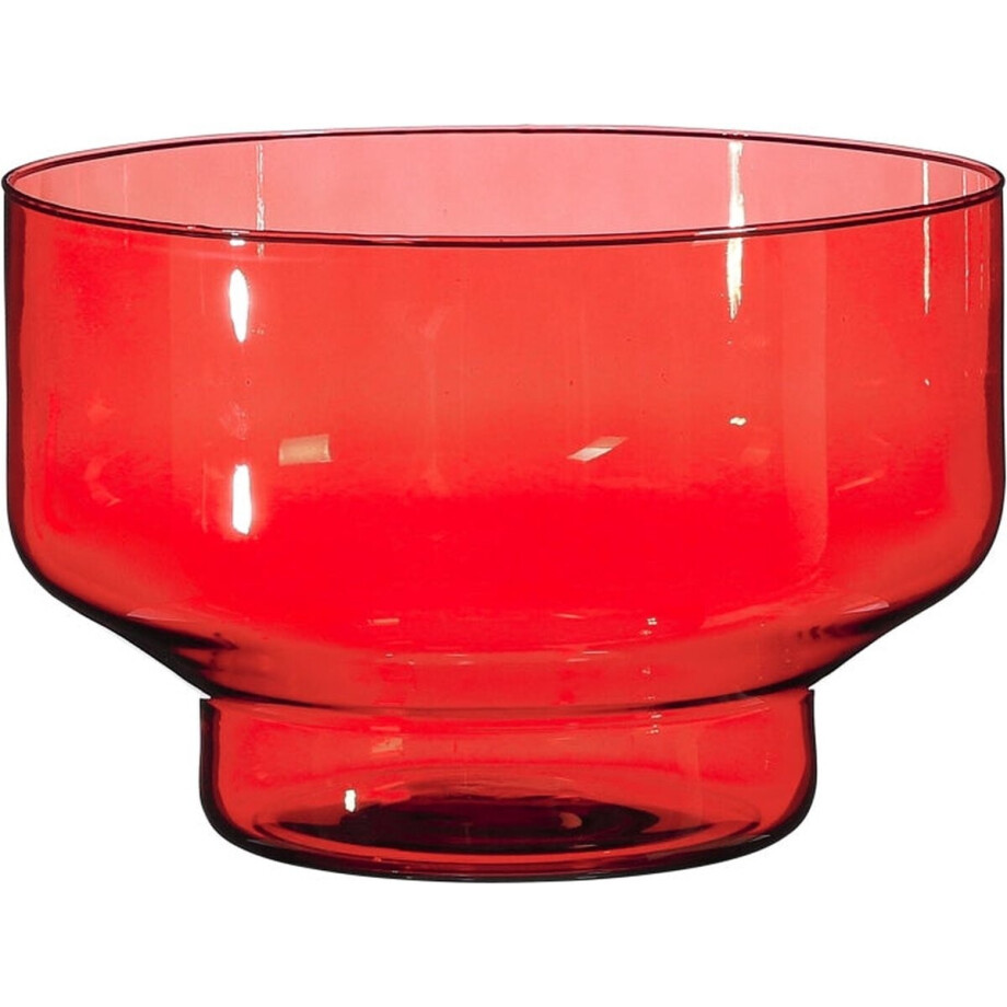 Mica Decorations Fallon Vaas - 29x29x20 cm - Glas - Rood afbeelding 1