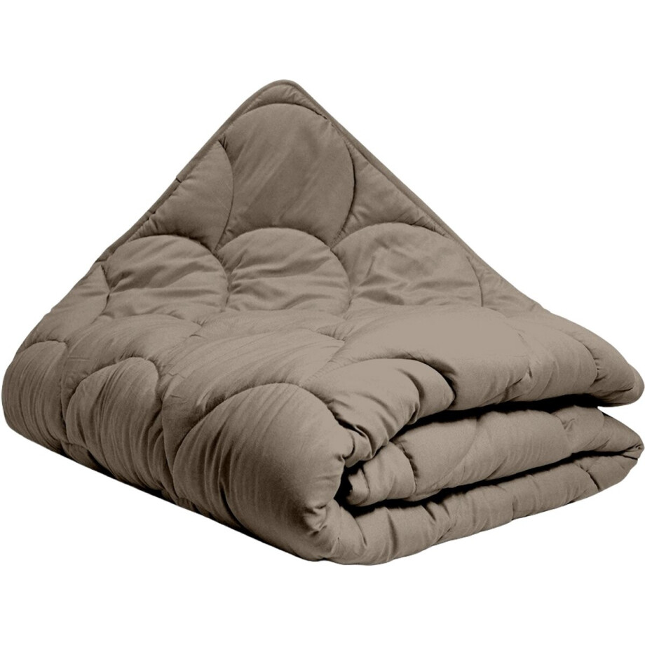 All in One Wasbaar Dekbed Easy 240x200 - Dekbed zonder overtrek - Hoesloos dekbed - Eazy dekbed - Gekleurd dekbed - All Year Winterdekbed & Zomerdekbed - Lits Jumeaux Dekbed - Taupe - Dekbedden afbeelding 1