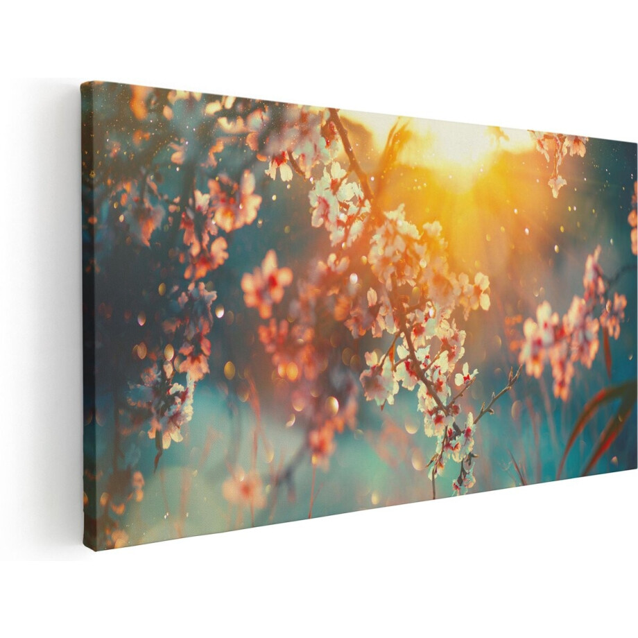 Artaza Canvas Schilderij Bloesem - 40x20 cm - Klein - Wanddecoratie Bloemen - Muurdecoratie Lente - Schilderijen Op Canvas Artaza Canvas Schilderij Bloesem - 40x20 cm - Klein - Wanddecoratie Bloemen - Muurdecoratie Lente - Schilderijen Op Canvas afbeelding 1