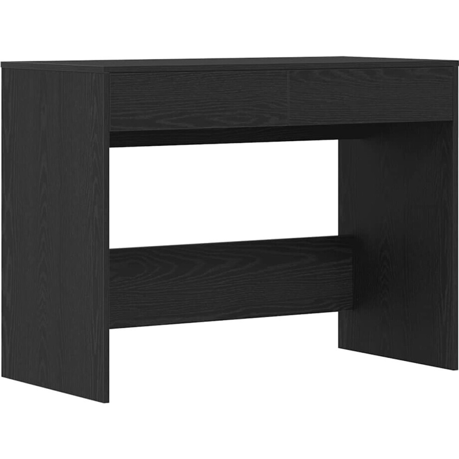 vidaXL - Bureau - 101x50x76,5 - cm - spaanplaat - zwart - eikenkleurig afbeelding 1