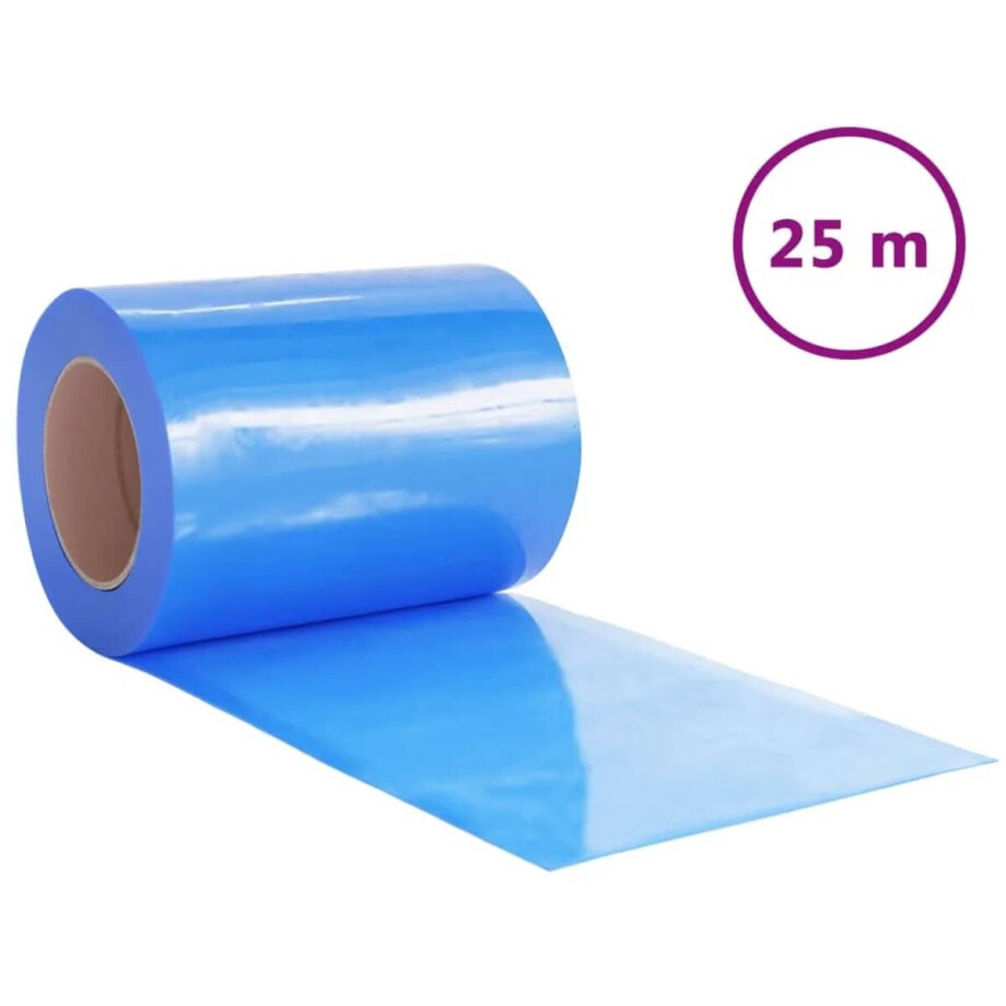 vidaXL - Deurgordijn - 300x2,6 - mm - 25 - m - PVC - blauw afbeelding 1