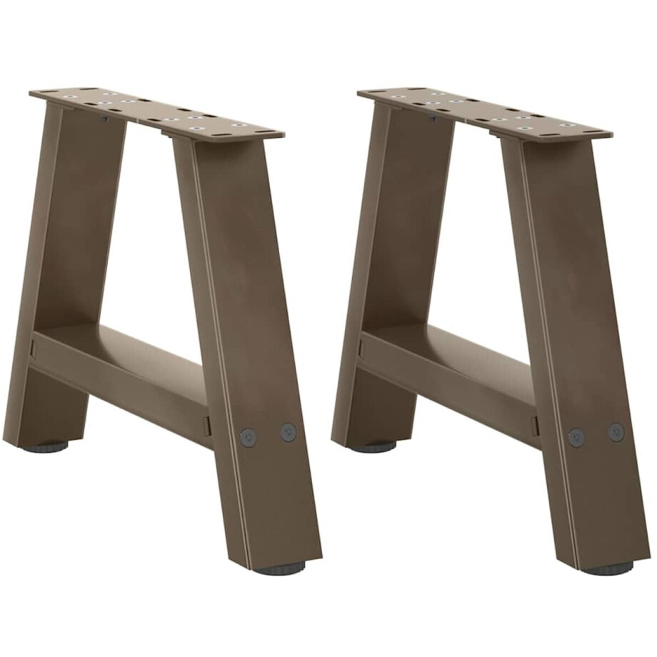 vidaXL - Salontafelpoten - 2 - st - A-vormig - 50x(30-31) - cm - staal vidaXL - Salontafelpoten - 2 - st - A-vormig - 50x(30-31) - cm - staal afbeelding 1