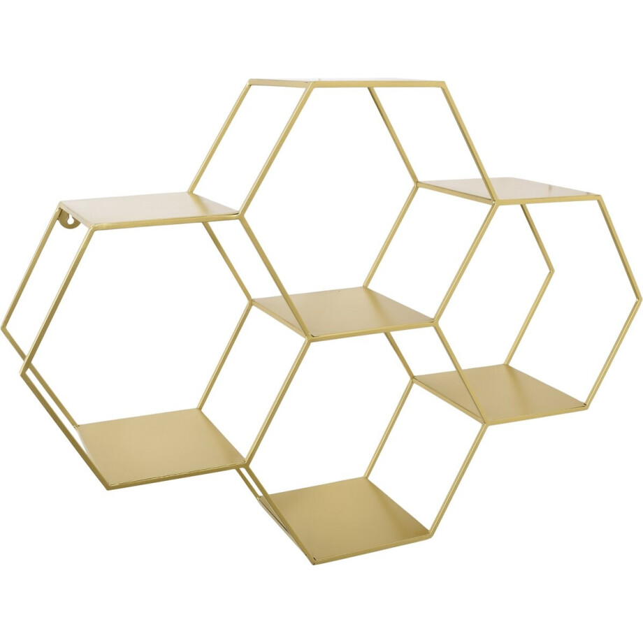 LOFT42 Hexagon Wandrek Zeshoekig - Goud - 57x80x20 afbeelding 1