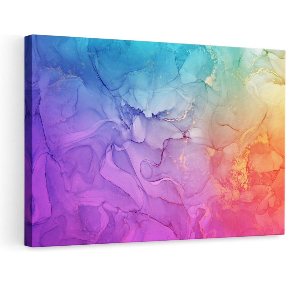 Artaza Canvas Schilderij Abstracte Kunst - Kleurvol Achtergrond - 90x60 cm - Wanddecoratie Woonkamer - Schilderijen - Muurdecoratie Artaza Canvas Schilderij Abstracte Kunst - Kleurvol Achtergrond - 90x60 cm - Wanddecoratie Woonkamer - Schilderijen - Muurdecoratie afbeelding 1