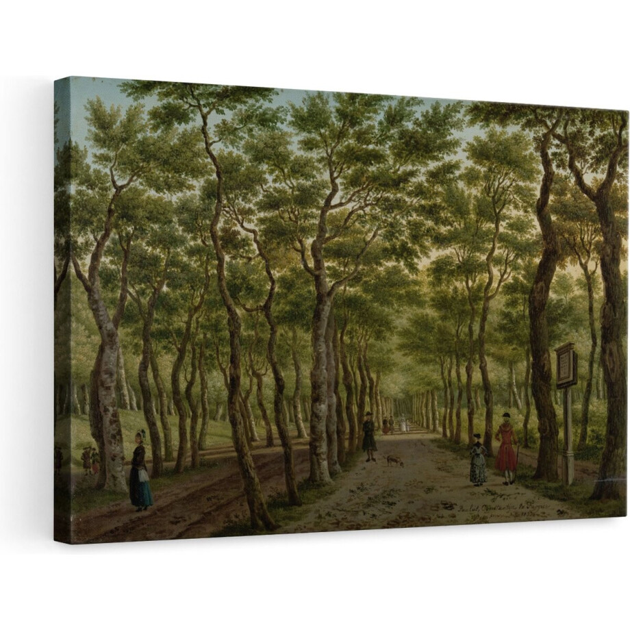 Artaza Canvas Schilderij Het Herepad in het Haagse Bos - Paulus Constantijn la Fargue - 90x60 - Kunst - Canvas Print - Muurdecoratie afbeelding 1