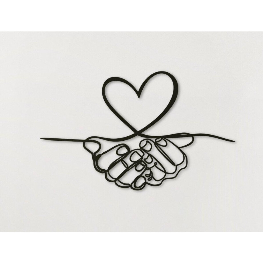 Wanddecoratie | Hart in handen - L (37x60cm) afbeelding 1