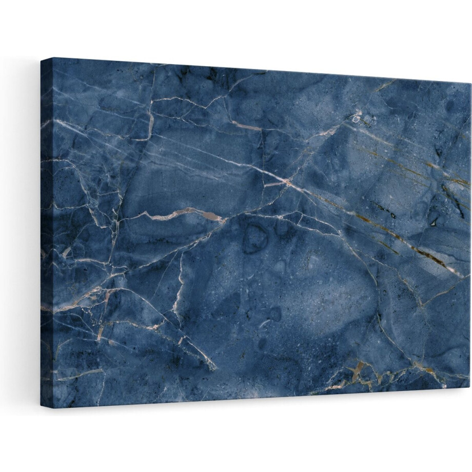 Artaza Canvas Schilderij Abstracte Kunst - Blauw - 90x60 - Foto Op Canvas - Canvas Print - Muurdecoratie Artaza Canvas Schilderij Abstracte Kunst - Blauw - 90x60 - Foto Op Canvas - Canvas Print - Muurdecoratie afbeelding 1