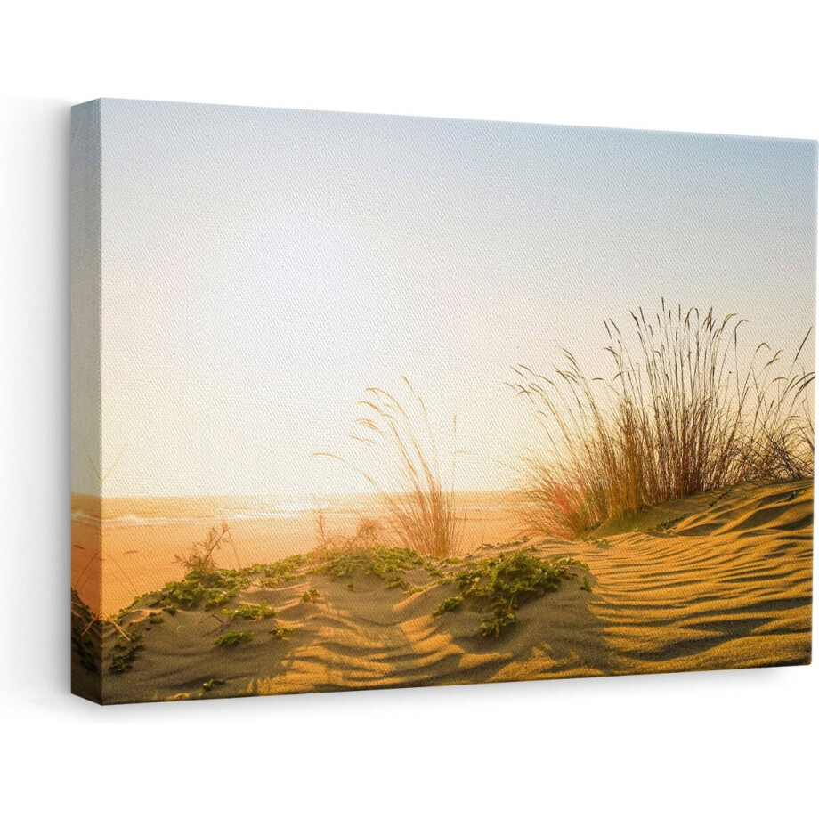 Artaza Canvas Schilderij Strand En Zee - 60x40 cm - Wanddecoratie Duinen - Muurdecoratie Zonsondergang - Decoratie Woonkamer Artaza Canvas Schilderij Strand En Zee - 60x40 cm - Wanddecoratie Duinen - Muurdecoratie Zonsondergang - Decoratie Woonkamer afbeelding 1