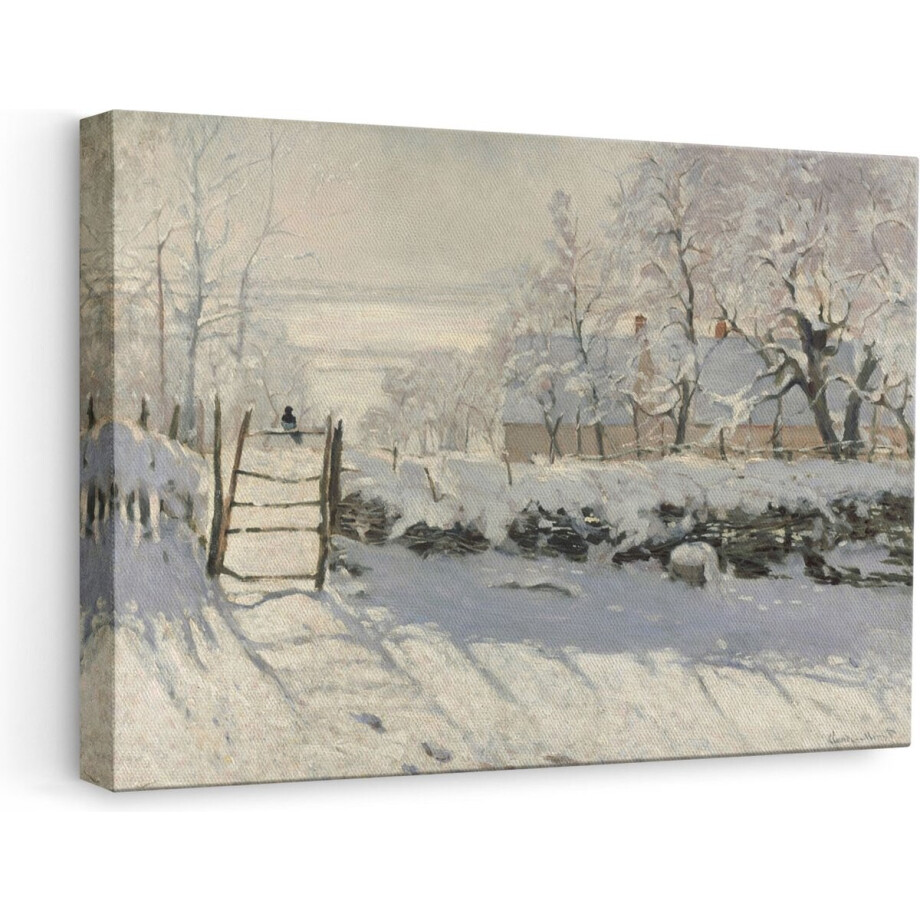 Artaza Canvas Schilderij De Ekster, La Pie - Claude Monet - 60x40 - Poster Foto op Canvas - Canvas Print Artaza Canvas Schilderij De Ekster, La Pie - Claude Monet - 60x40 - Poster Foto op Canvas - Canvas Print afbeelding 1
