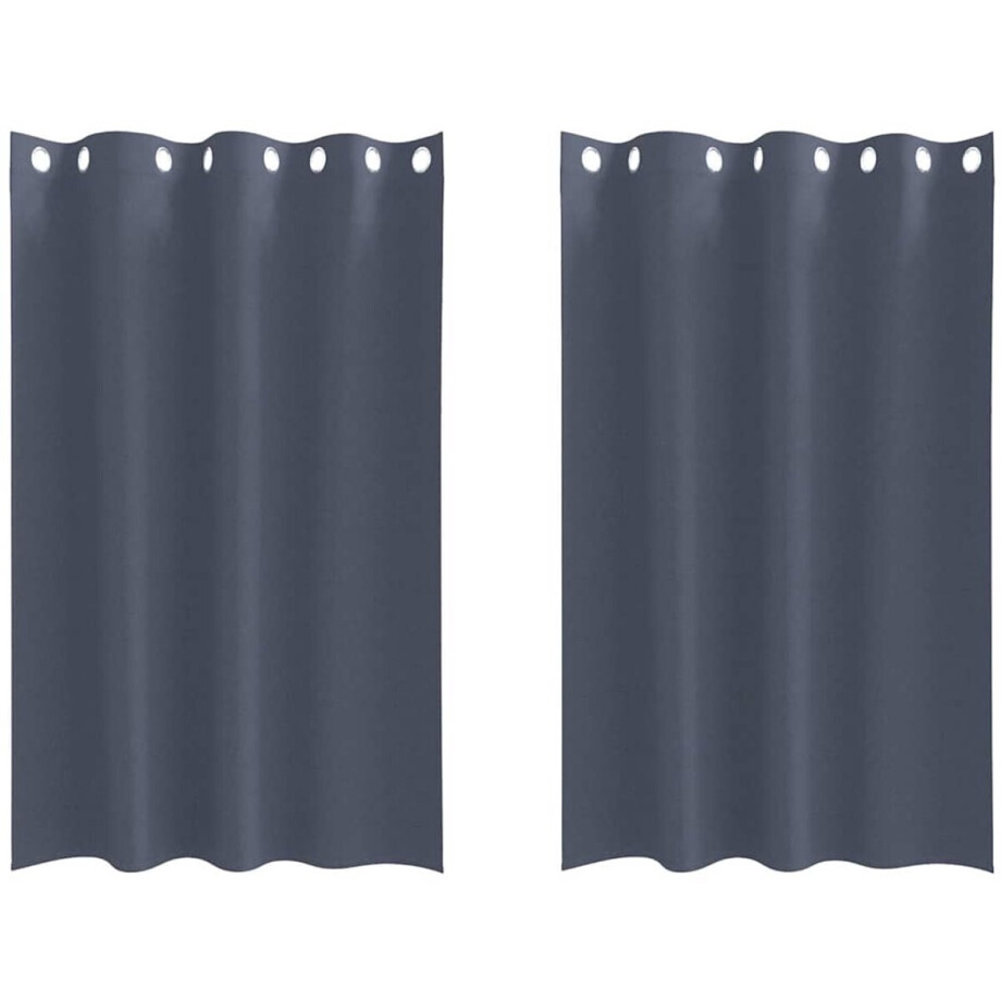 vidaXL - Blackout - Gordijnen - met - Ringen - 2 - st - Antraciet - 175 - x - 140 - cm vidaXL - Blackout - Gordijnen - met - Ringen - 2 - st - Antraciet - 175 - x - 140 - cm afbeelding 1