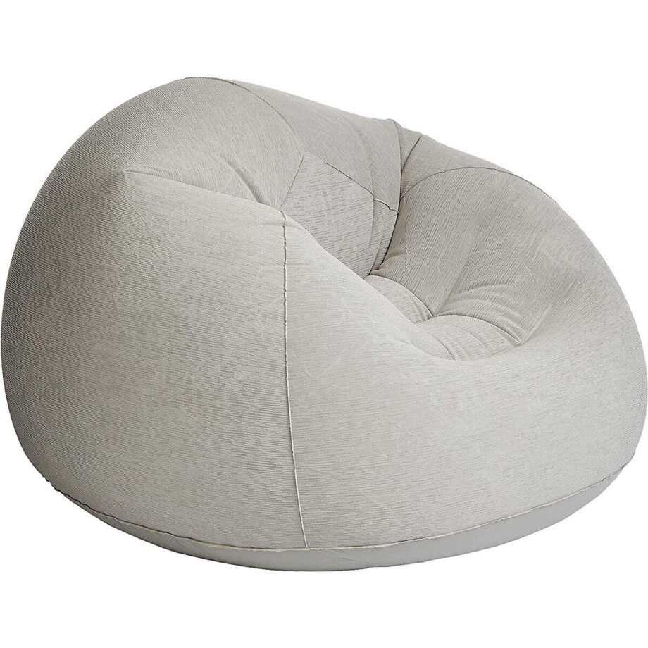 Intex Beanless Bag Chair | Zitzak | Grijs | Opblaas Stoel | Voor Op Reis, Binnen en Buiten afbeelding 1