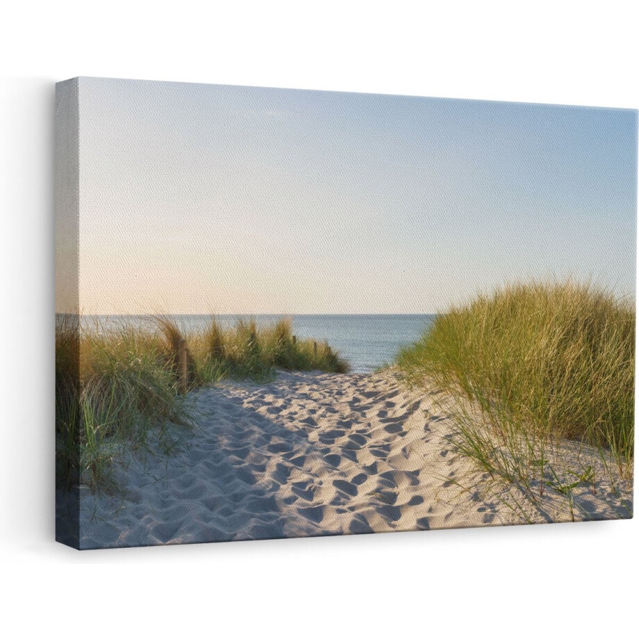 Artaza Canvas Schilderij Voetpad in de Duinen met Zon - 60x40 - Foto Op Canvas - Canvas Print Artaza Canvas Schilderij Voetpad in de Duinen met Zon - 60x40 - Foto Op Canvas - Canvas Print afbeelding 1