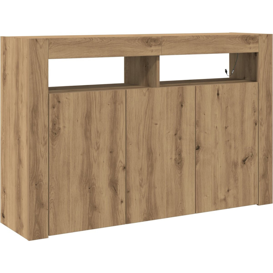 vidaXL - Dressoir - Artisan - Eiken - 116 - x - 30 - x - 75 - cm - Bewerkt - hout afbeelding 1