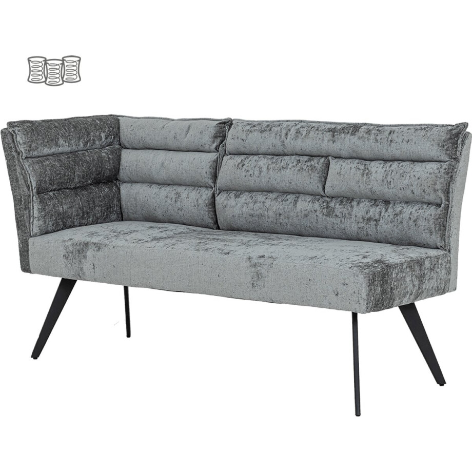 Tower Living Rosora Hoekbankje rechts 100 cm - HZ6068-85 grey Tower Living Rosora Hoekbankje rechts 100 cm - HZ6068-85 grey afbeelding 1